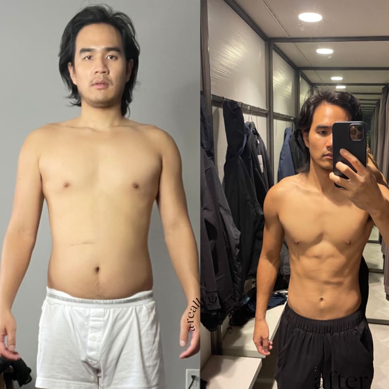 Client transformation before and after